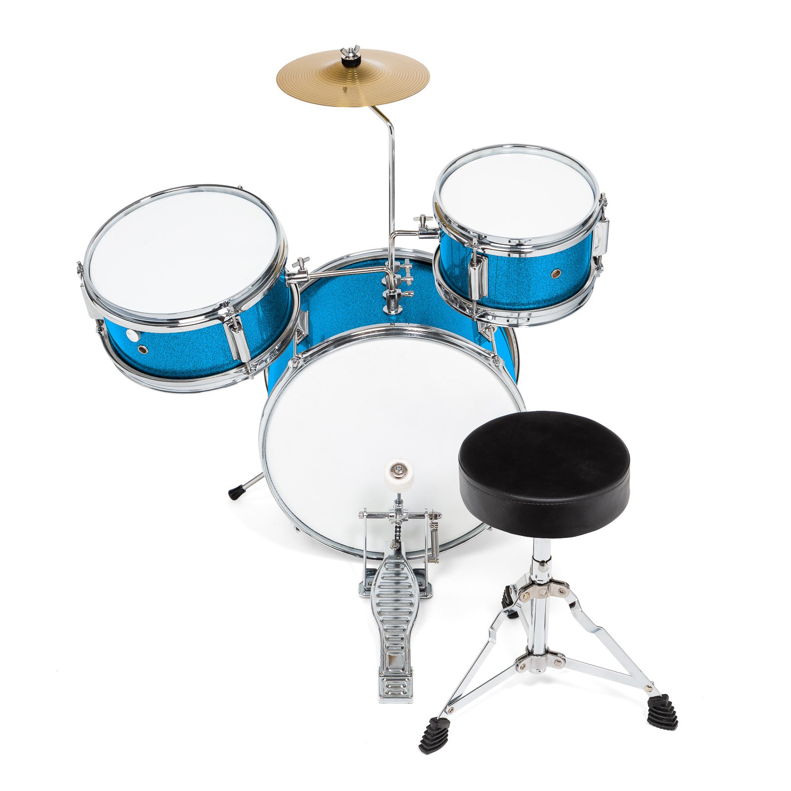 3-Piece Beginner Drum Set with Brass Cymbals – Ashthorpe.com