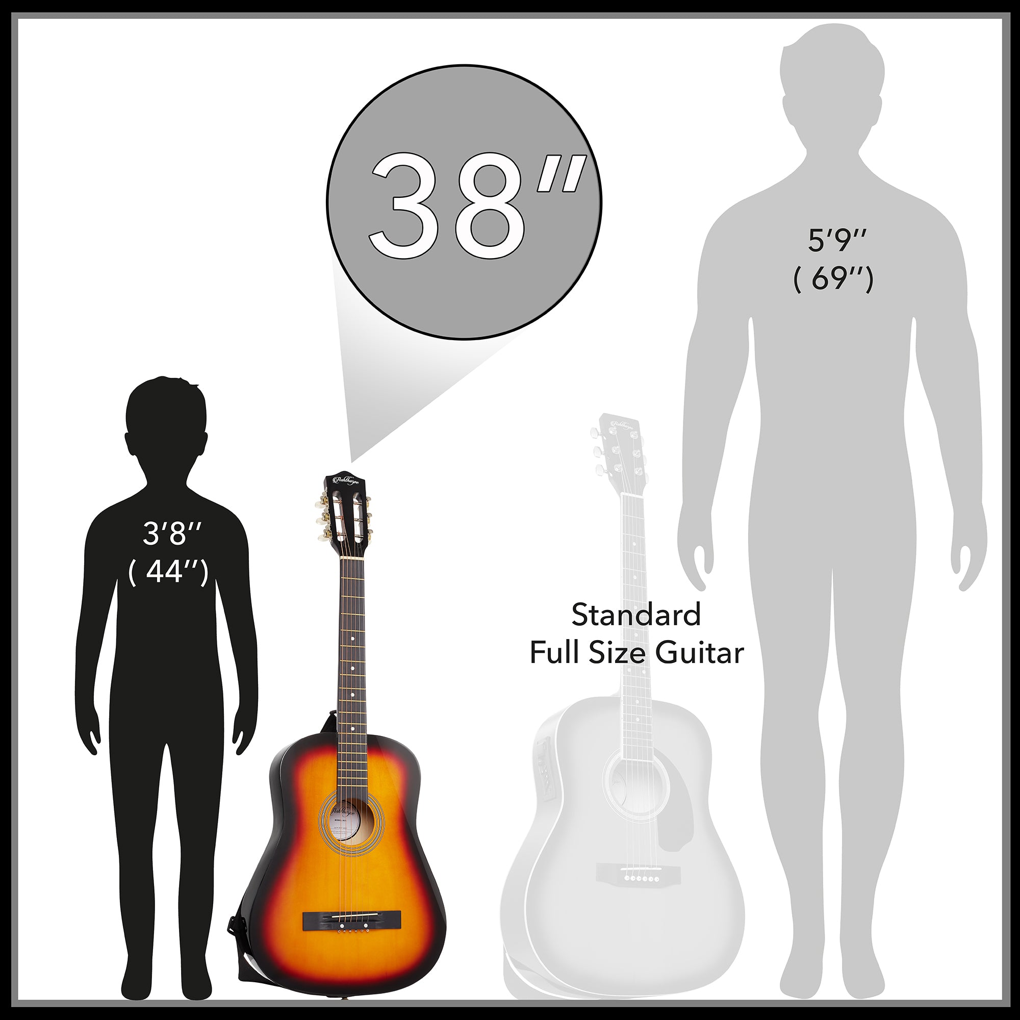 38 Inches 38-inch Beginner Acoustic Guitar Bundle – Ashthorpe.com