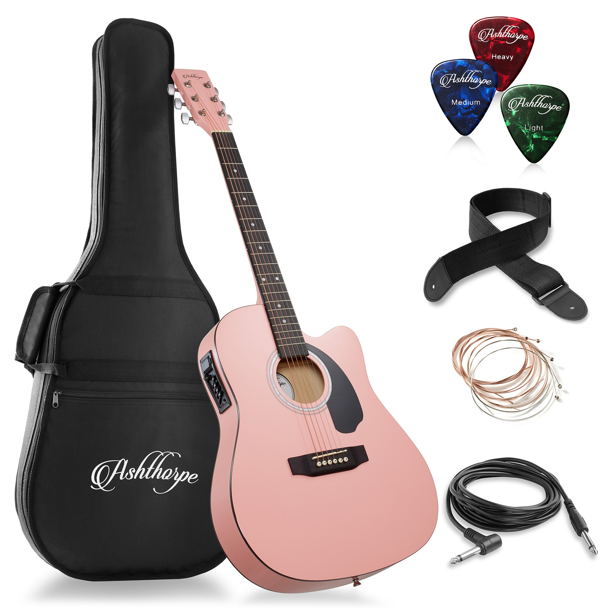 41-inch Thinline Cutaway Acoustic-Electric Guitar Bundle