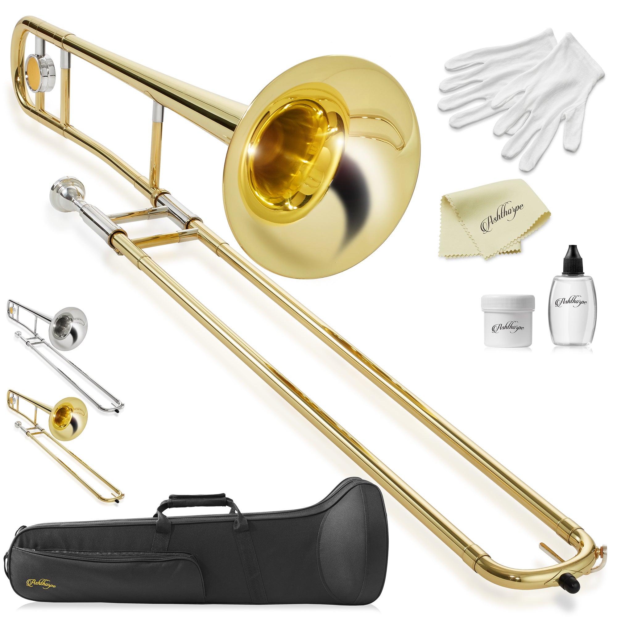 Bb Tenor Slide Trombone with Padded Case – Ashthorpe.com