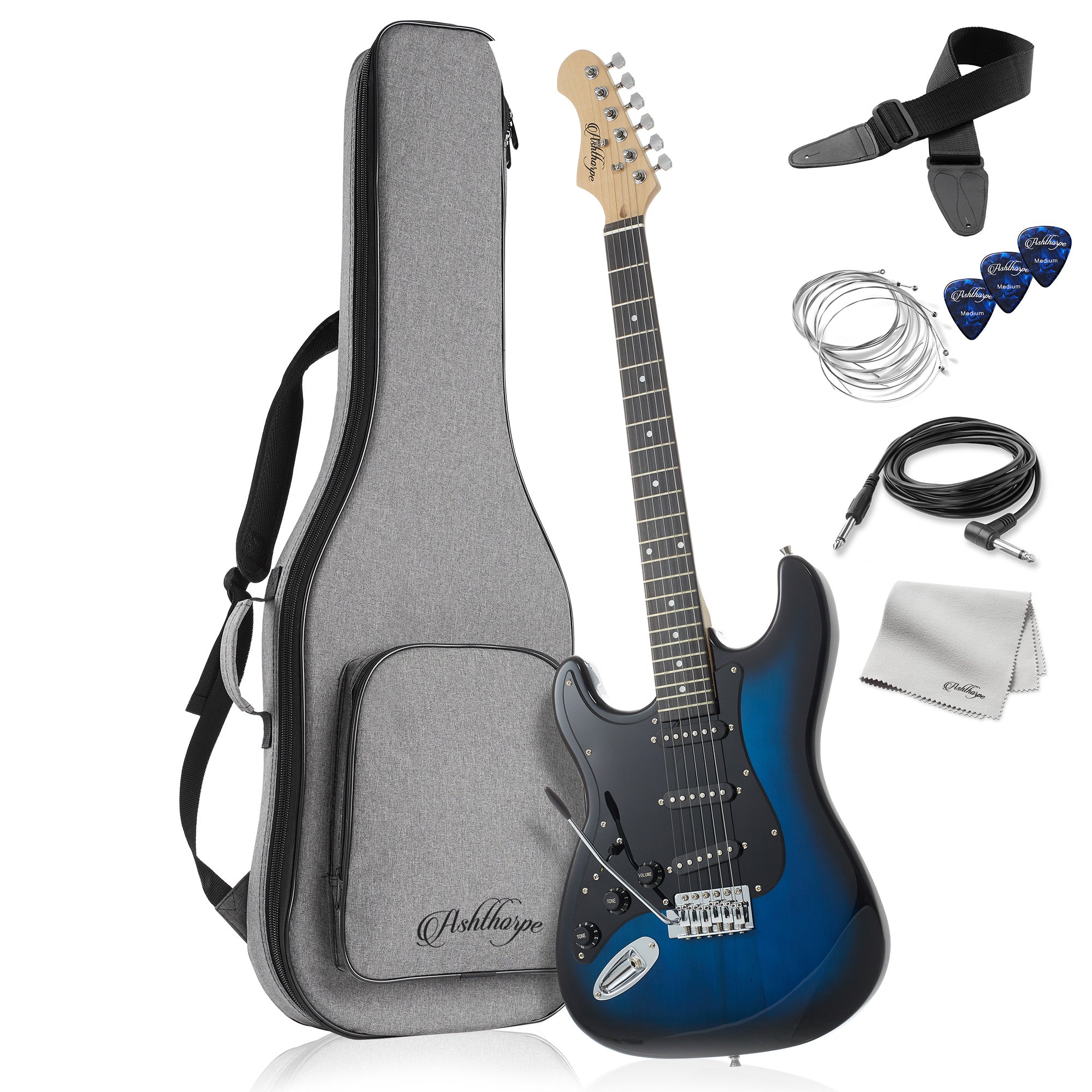 39-Inch Left Handed Full-Size Electric Guitar Beginner Kit with