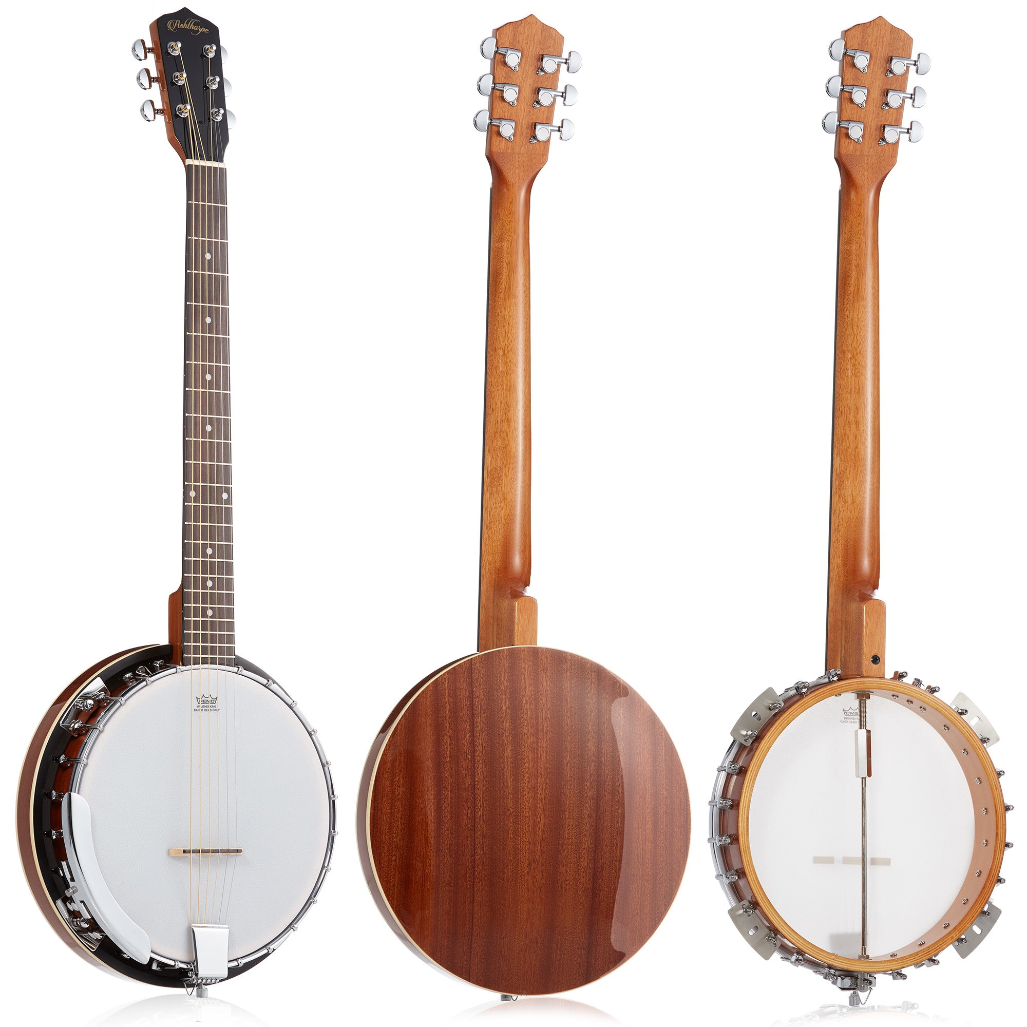 6-String Banjo with Closed Back, Mahogany Resonator, 24 Brackets ...